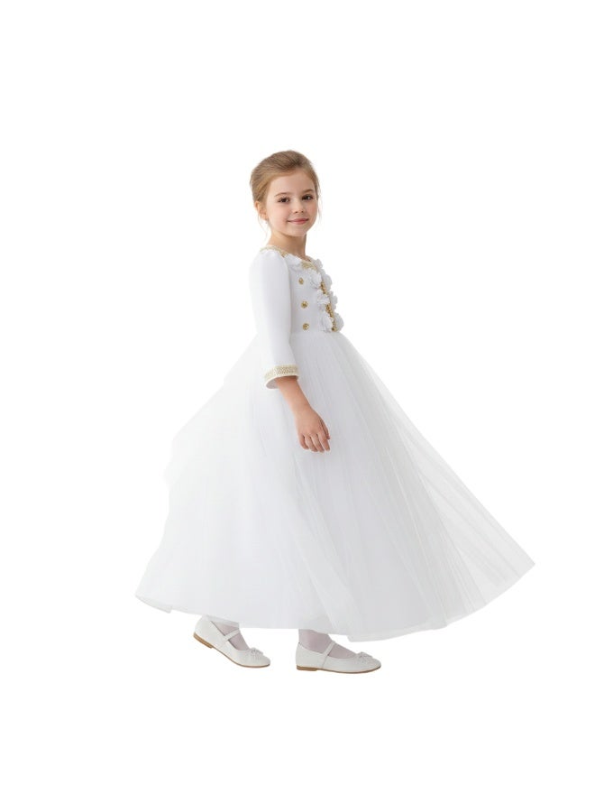 D'Daniela Luminous White Abaya Dress - White - Image 4
